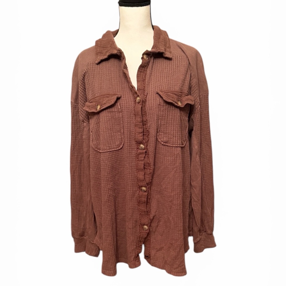 Women’s SO waffle long sleeve shirt XXL